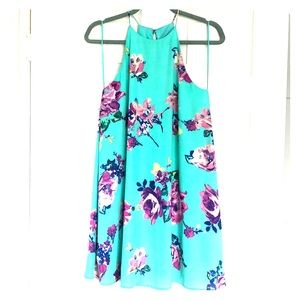 Everly high neck trapeze dress